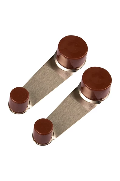 2 Adet Iz Bırakmaz Kolay Montaj Paslanmaz Çelik Mürdüm Renk Kapı Tutucu Ve Kapı Stoperi - 6