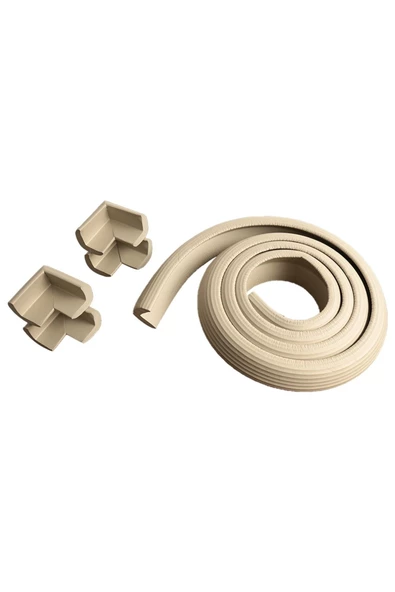 3m Marka Bant Hediyeli 2 Metre 4 Adet Gri Köşe Koruyuculu Esnek Ve Yumuşak Kauçuk Kenar Koruyucu - 4