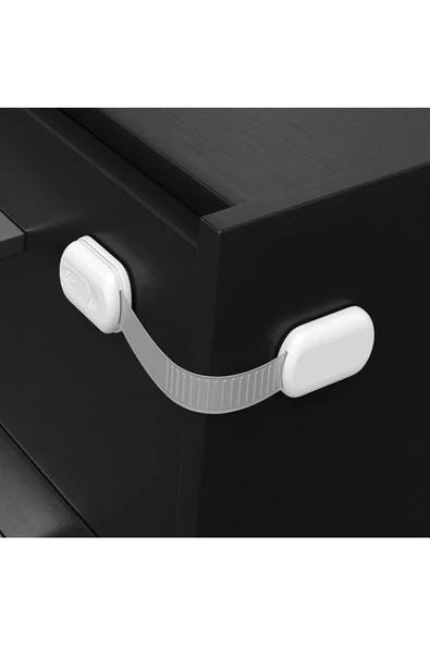 Iz Bırakmaz Yapışkanlı Ayarlanabilir Boyut Çok Amaçlı Dolap Ve Kapı Kilidi Bebek Güvenlik - 2