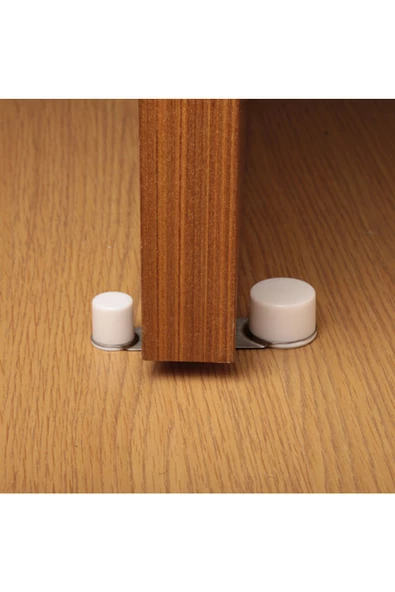 2 Adet Iz Bırakmaz Yapışkanlı Kolay Montaj Paslanmaz Çelik Kapı Tutucu Ve Kapı Stoperi - 5