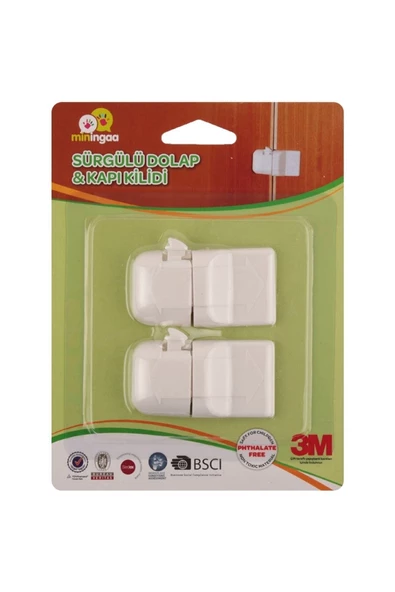 A Kalite 2 Adet Sürgülü Dolap Ve Sürgülü Kapı Kilidi Bebek Güvenlik Seti Evde Güvenlik - 8