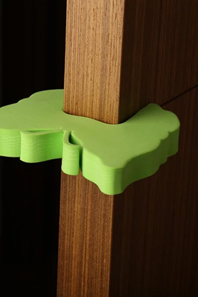 4 Adet Sünger Iz Bırakmaz Kapı Durdurucu Ev Yatak Odası, Pencere Dekoratif Çocuk Ve Bebek Güvenlik - 3