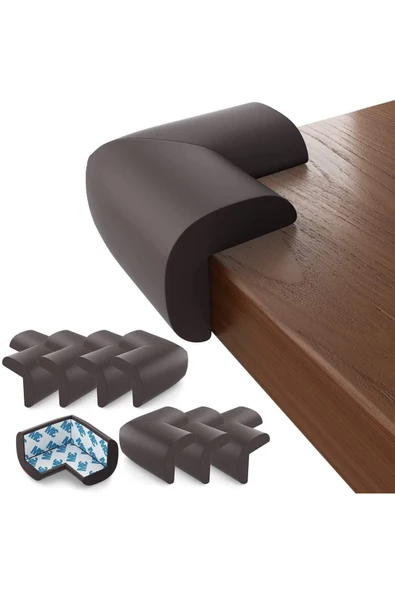 4 Adet Köşe Koruyucu Yastık Saf Kauçuk Masa Sehpa Kenar Köşe Koruyucu Çocuk Bebek Emniyet Koruma - 6