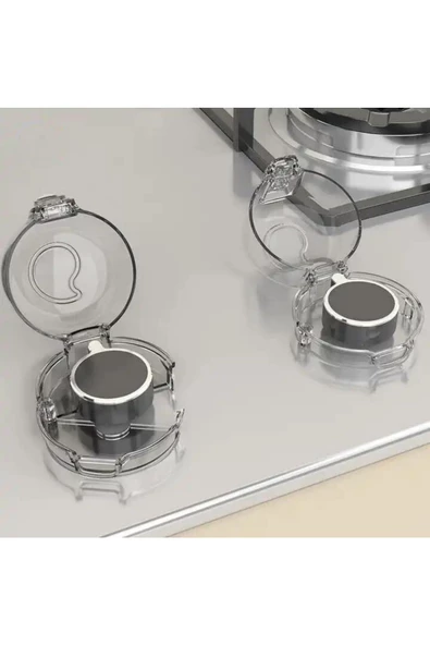2 Adet Iz Bırakmaz Montajsız Ocak Ve Fırın Gaz Düğmesi Kapatıcı Güvenlik Kapağı Bebek Güvenlik - 5