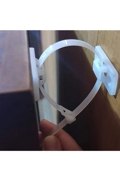 6 Adet Kolay Montaj Mobilya Dolap Raf Mobilya Sabitleyici Seti Bebek Mobilya Koruma Deprem Güvenlik - 4