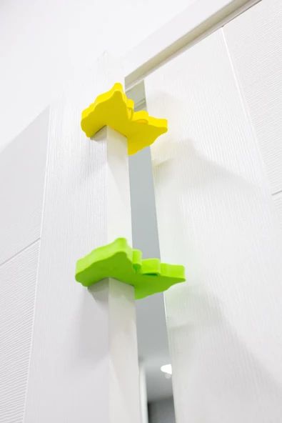 4 Adet Sünger Iz Bırakmaz Kapı Durdurucu Ev Yatak Odası, Pencere Dekoratif Çocuk Ve Bebek Güvenlik - 7