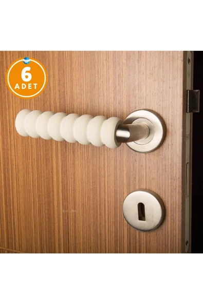 6 Adet Montajsız Yumuşak Kapı Kolu Engelleyici Koruyucu Darbe Engelleme Bebek Ve Çocuk Güvenlik Seti