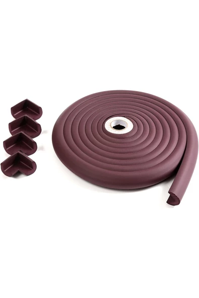 4,6 Metre 4 Adet Köşe Koruma Köşe Kenar Koruma 3m Bant Yumuşak Darbe Koruma Mürdüm Bebek Güvenlik - 3