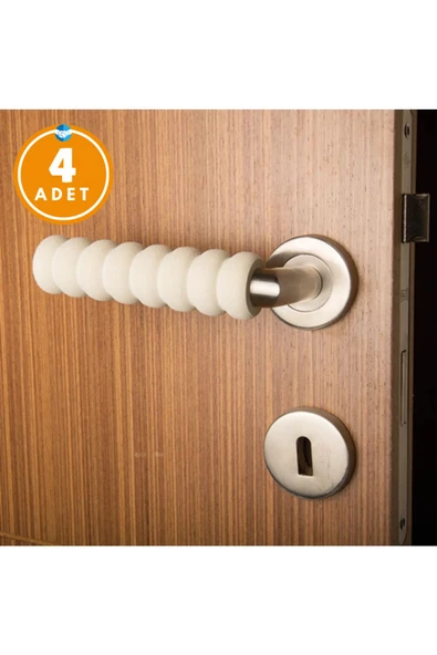 4 Adet Montajsız Yumuşak Kapı Kolu Darbe Engelleyici Koruyucu Bebek Ve Çocuk Güvenlik Seti