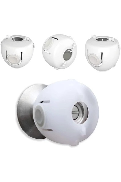 2 Adet Topuzlu Kapı Kolu Çocukların Kapıyı Engelleyen Kilit Anne Bebek Koruma - 2