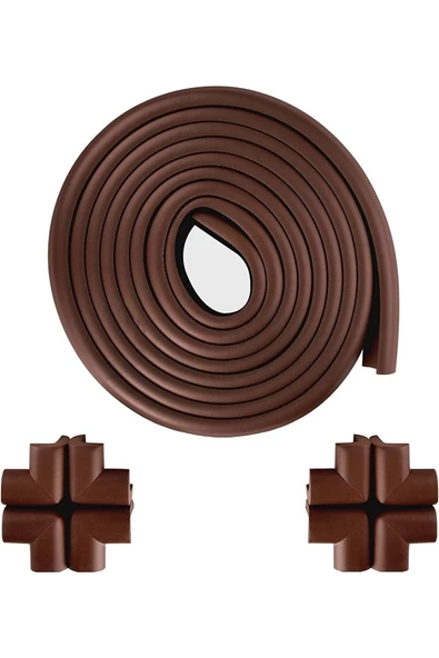 3m Bant Hediye, Mürdüm Renk 2 Metre 4 Adet Köşe Koruyuculu Esnek Ve Yumuşak Kauçuk Kenar Koruyucu - 8