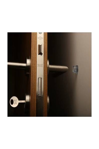 6 Adet Yapışkanlı İz Bırakmaz Silikon Kapı Tamponu Kapı Stoperi Çok Amaçlı Kullanım Mobilya Koruma - 4