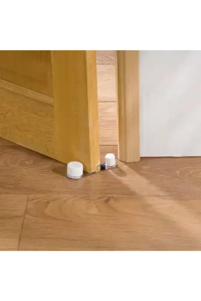 2 Adet Iz Bırakmaz Yapışkanlı Kolay Montaj Paslanmaz Çelik Kapı Tutucu Ve Kapı Stoperi - 4