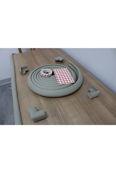 4,6 Metre 4 Adet Köşe Koruma Köşe Kenar Koruma 3m Bant Yumuşak Darbe Koruma Mürdüm Bebek Güvenlik - 10