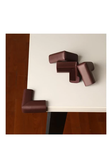 4 Adet Köşe Koruyucu Yastık Saf Kauçuk Masa Sehpa Kenar Köşe Koruyucu Çocuk Bebek Emniyet Koruma - 8