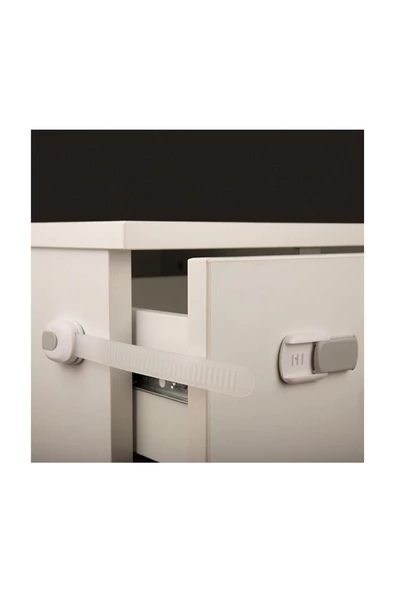 Iz Bırakmaz Yapışkanlı Ayarlanabilir Boyut Çok Amaçlı Dolap Ve Kapı Kilidi Bebek Güvenlik - 8