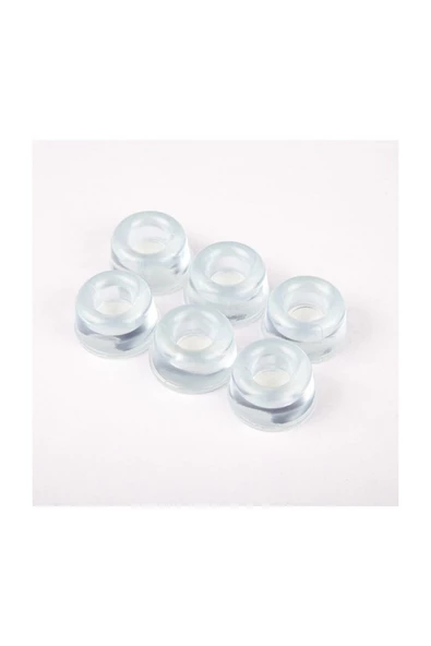 6 Adet Yapışkanlı İz Bırakmaz Silikon Kapı Tamponu Kapı Stoperi Çok Amaçlı Kullanım Mobilya Koruma - 6