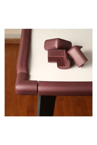 4,6 Metre 4 Adet Köşe Koruma Köşe Kenar Koruma 3m Bant Yumuşak Darbe Koruma Mürdüm Bebek Güvenlik - 4