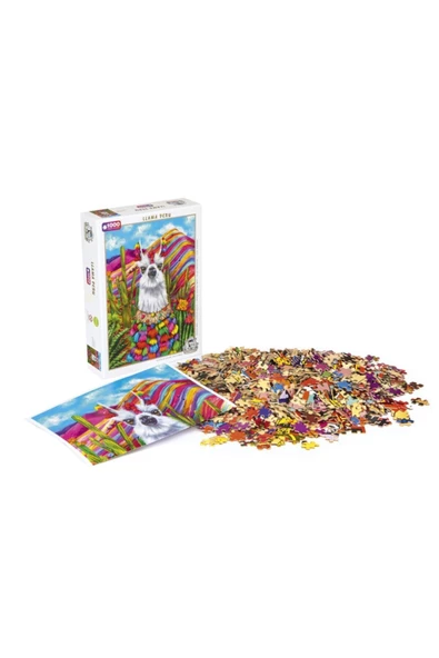 Captainalbatross "Llama Peru" 1000 Parça Puzzle H-UV yüksek kalite baskı. - 3