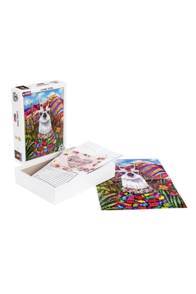 Captainalbatross "Llama Peru" 1000 Parça Puzzle H-UV yüksek kalite baskı. - 4