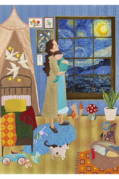 Captainalbatross "Under The Same Moon" 1000 Parça Puzzle H-UV yüksek kalite baskı. - 3