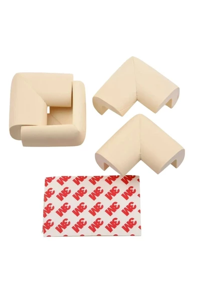 8 Adet 3m Marka Bant Hediyeli Kauçuk Masa Sehpa Köşe Koruyucu Siyah (EV OFİS İŞ YERİ) Bebek Çocuk - Resim 6