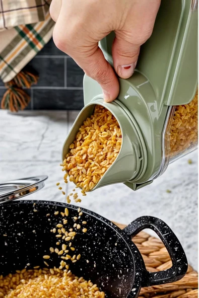 Özel Tasarım 1.8 L Kapaklı Sıvı Toz Deterjan Saklama Kabı Banyo Organizer Çok Amaçlı Saklama Kutusu - 5