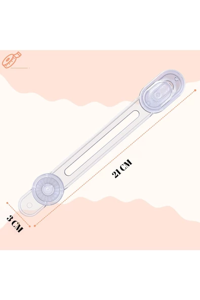 2 Adet İz Bırakmaz Bebek Güvenlik Dolap Çekmece Kilit Bebek Emniyet Kilidi Çok Amaçlı Kilit Bebek - 4