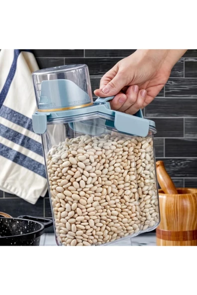 Özel Tasarım 1.8 L Kapaklı Sıvı Toz Deterjan Saklama Kabı Banyo Organizer Çok Amaçlı Saklama Kutusu - 2