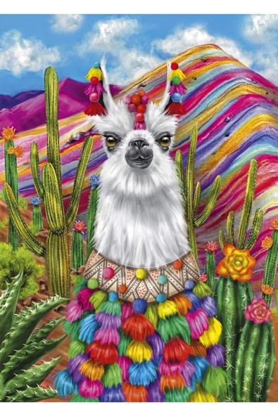 Captainalbatross "Llama Peru" 1000 Parça Puzzle H-UV yüksek kalite baskı.