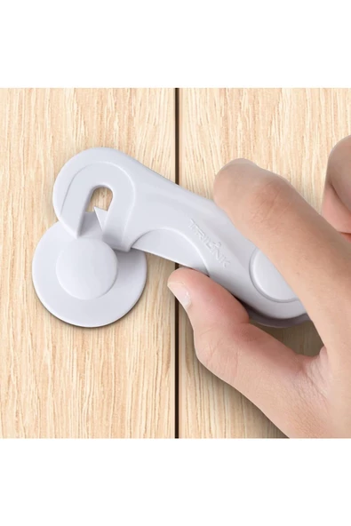 8 Adet Çok Amaçlı Çift Kapaklı Dolap Için Çocuk Bebek Güvenlik Set Emniyet Mandallı Koruma Kilit - 8