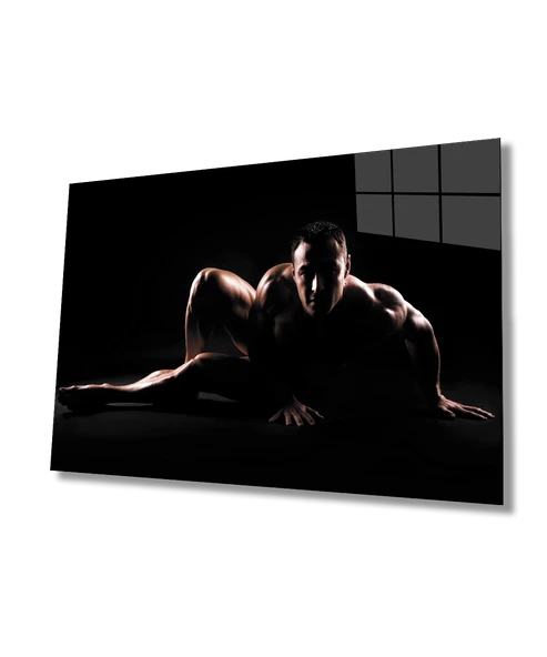 Spor Fıtnes Dekoratif ve Modern Cam Tablo   Sports Fitness