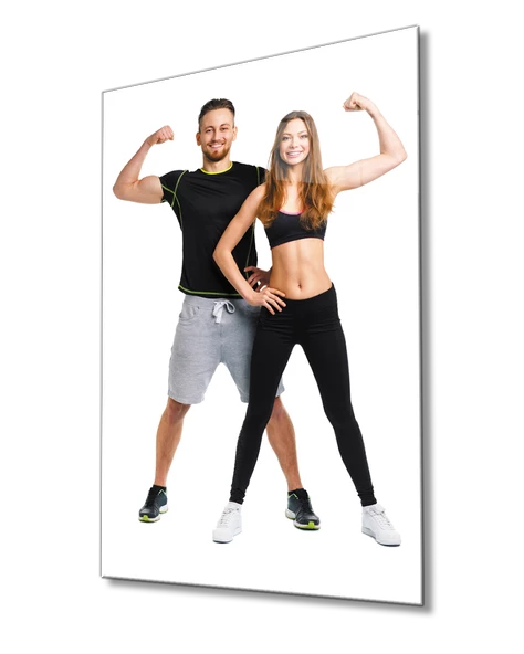 Spor Fıtnes Dekoratif ve Modern Cam Tablo   Sports Fitness