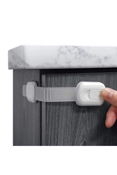 (4'LÜ PAKET)buzdolabı, Dolaplar, Çekmeceler, Tuvalet, 3m Yapışkan Hediyeli Bebek Emniyet Kilitleri - 7