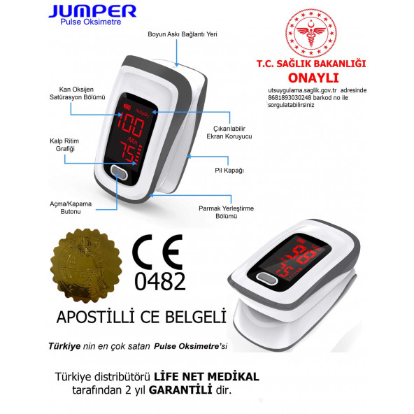 Pulse Oksimetre Taşınabilir Parmak Tipi JPD-500E  jumper - 4