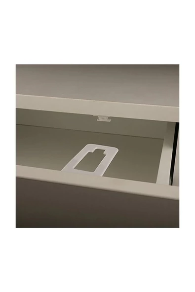 Iz Bırakmaz Gizli Özel Tasarım 2 Adet Kolay Kullanım Beyaz Renk Gizli Dolap Içi Ve Çekmece Kilit - 4