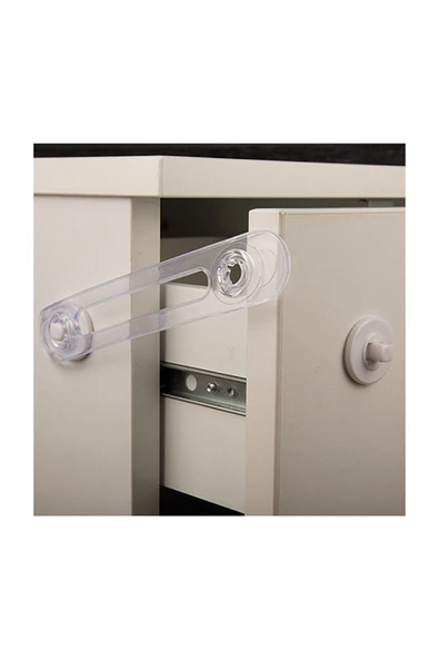 (5 ADET) Ayarlanabilir 3m Marka Yapışkan Çok Amaçlı Esnek Şeffaf Kilit Çocuk Bebek Güvenlik Emniyet - 5