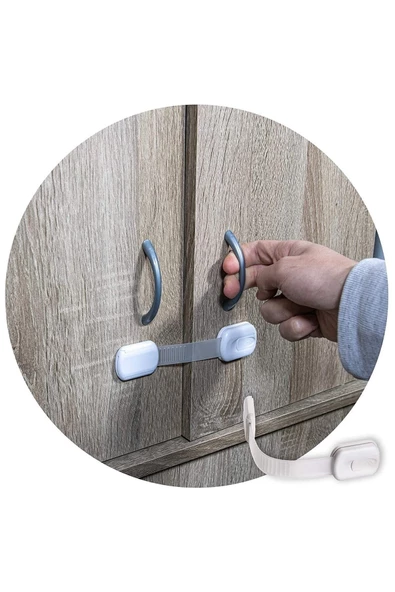 (4'LÜ PAKET)buzdolabı, Dolaplar, Çekmeceler, Tuvalet, 3m Yapışkan Hediyeli Bebek Emniyet Kilitleri - 2