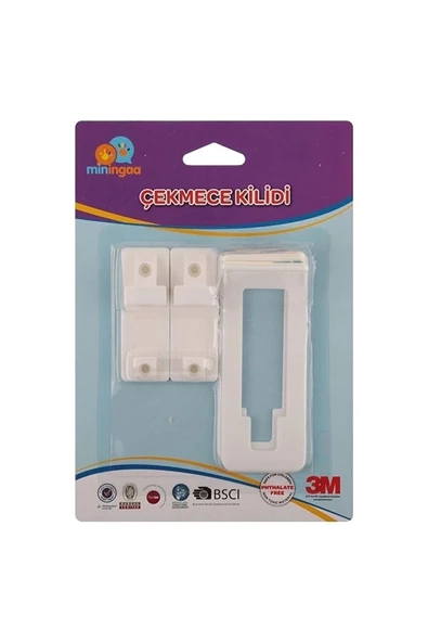 Iz Bırakmaz Gizli Özel Tasarım 2 Adet Kolay Kullanım Beyaz Renk Gizli Dolap Içi Ve Çekmece Kilit - 8