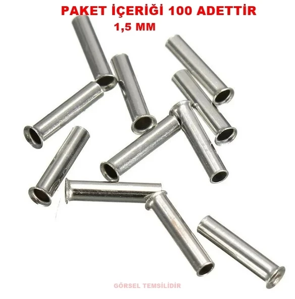 GWEST İzolesiz Kablo Yüksüğü 1,5mm e 10mm (100 Li Pk.)