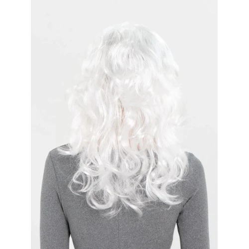 Beyaz Renk Kahküllü Dalgalı Uzun Parti Peruğu - 3