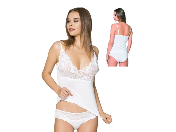 BEYAZ BAYAN LYC MODAL İÇ GİYİM TAKIMI ürün görseli