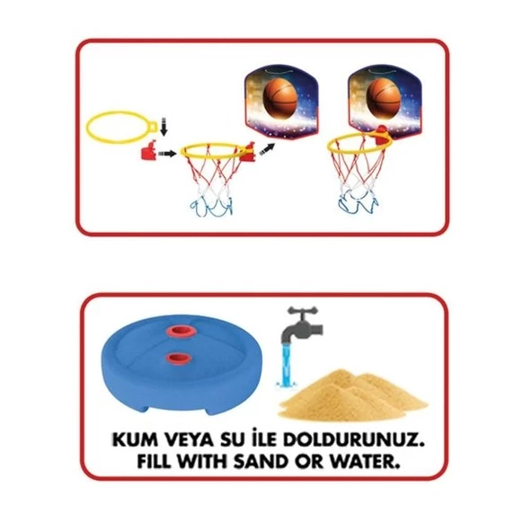 Küçük Ayaklı Basketbol Potası Basketbol Seti - 5