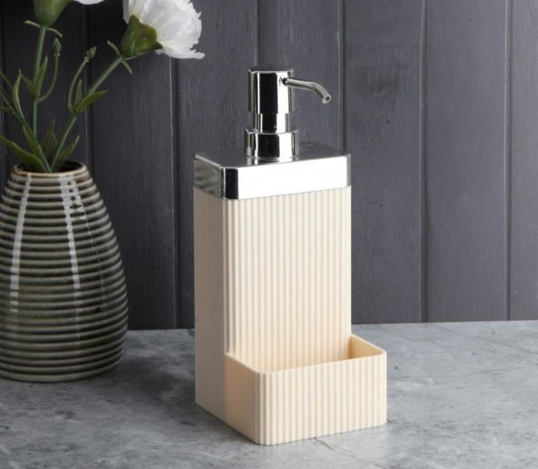 Perotti 13142 Lisbone Krem Gümüş Sıvı Sabunluk