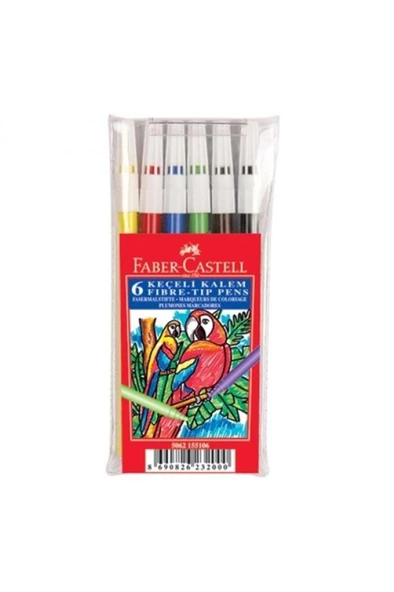 Faber Castell Keçeli Kalem Yıkanabilir 6'Lı 5067155106000