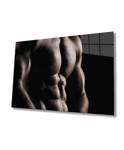 Spor Fıtnes Dekoratif ve Modern Cam Tablo   Sports Fitness ürün görseli