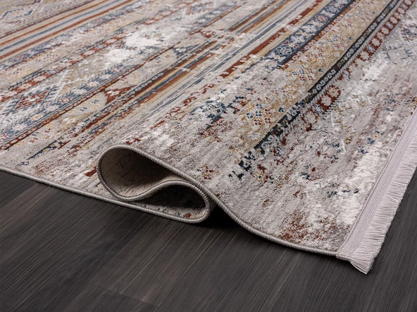 Kenzo Koleksiyonu Pamuk Atkı Tabanlı Dokuma Halı KN004M - Resim 2