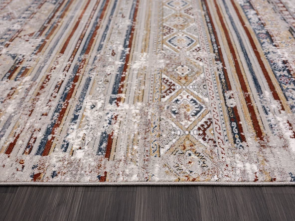 Kenzo Koleksiyonu Pamuk Atkı Tabanlı Dokuma Halı KN004M - Resim 4