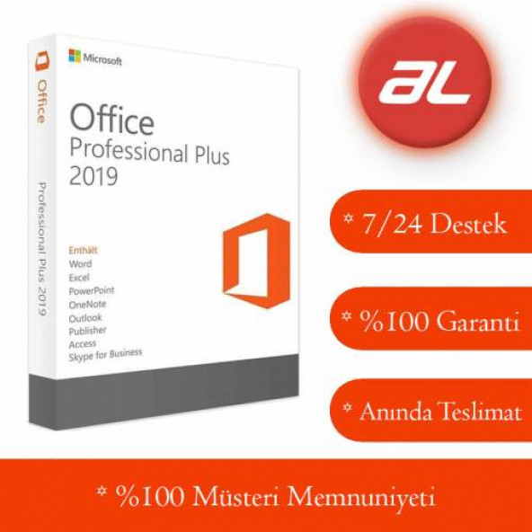 Microsoft Office 2019 Pro Plus Lisans Anahtarı ( KURUMSAL )