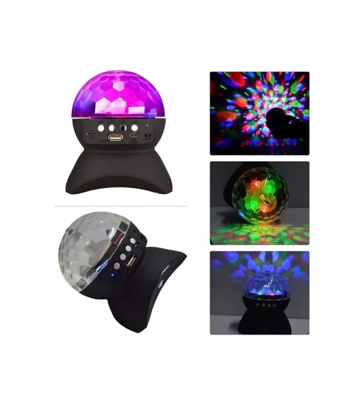 Sahne Aydınlatma Kablosuz Bluetooth Işık Hoparlör LED Dönen Kristal Sihirli Topu - 6